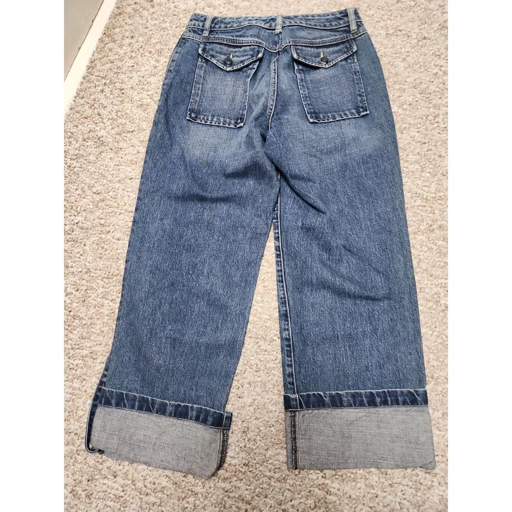 Tommy Hilfiger Size 6 Womens‎ Jeans Cropped Cuffed Capri Vintage Stretch